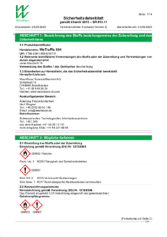 WeTraffic 894 Sicherheitsdatenblatt