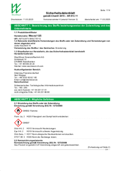 Wecryl 125 Sicherheitsdatenblatt