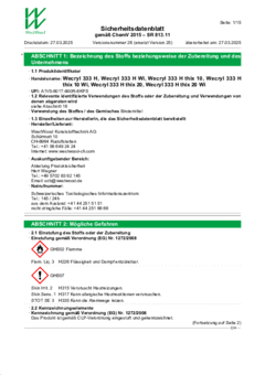 Wecryl 333 H Sicherheitsdatenblatt