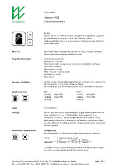 Wecryl 402 Fiche produit