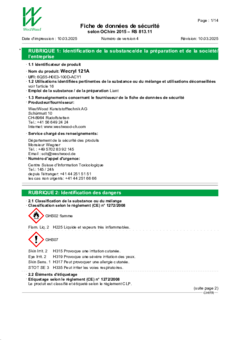 Wecryl 121 A Fiche de données de sécurité